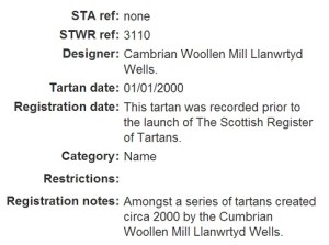 Official Clan HOPKINS 5940 Tartan